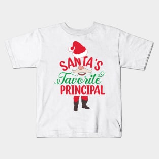 Santa's Favorite Principal Kids T-Shirt